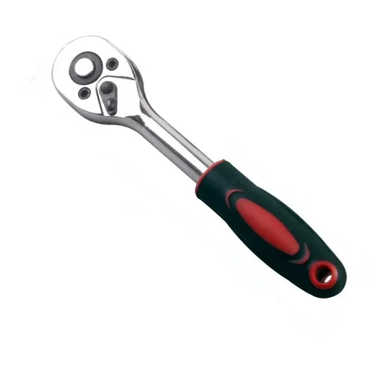 Llave de trinquete de 1/4 y 3/8 pulgadas, llave de tubo de trinquete con accionamiento de 24 dientes, herramienta manual multifunción, llave de mango de trinquete 