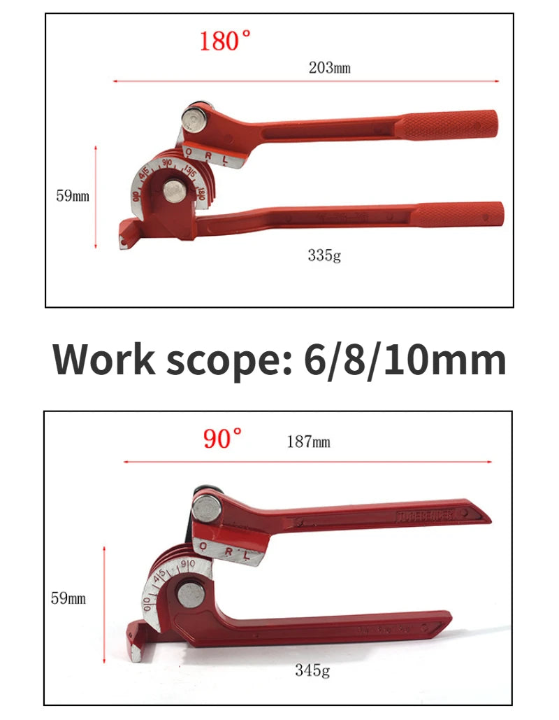 1/4" 5/16" 3/8" 制动管滚动黄铜铜管手动弯管工具类型燃油制动管弯管器手动工具