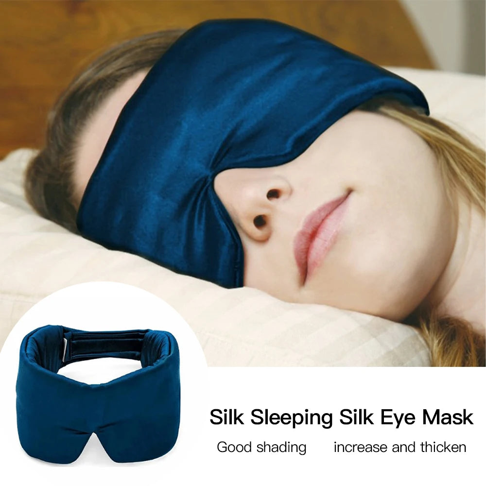 100% Natural Mulberry Silk Sleeping Mask Silk Eye Patch Eyeshade Portable Travel Eyepatch Nap Eye Cover Soft Blindfold Smooth