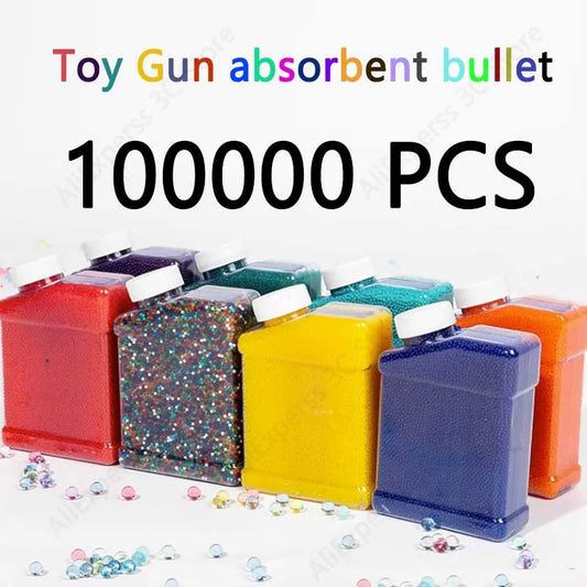 100000 munición de pistola de Gel Blaster de 7-8mm para pistola Glock pistolas de juguete cuentas de bolas de agua AK47 Gelblast M416 