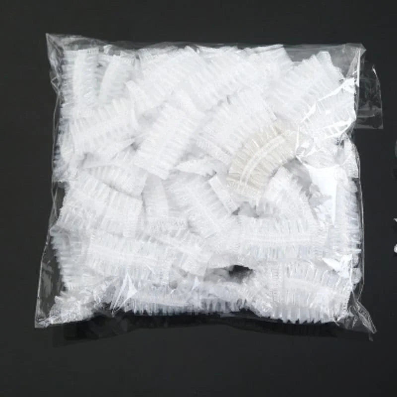 Orejeras desechables para peluquería, cubierta transparente para la oreja, protección para la oreja, tinte para el cabello, gorro protector, herramienta de estilismo, 100 Uds. 