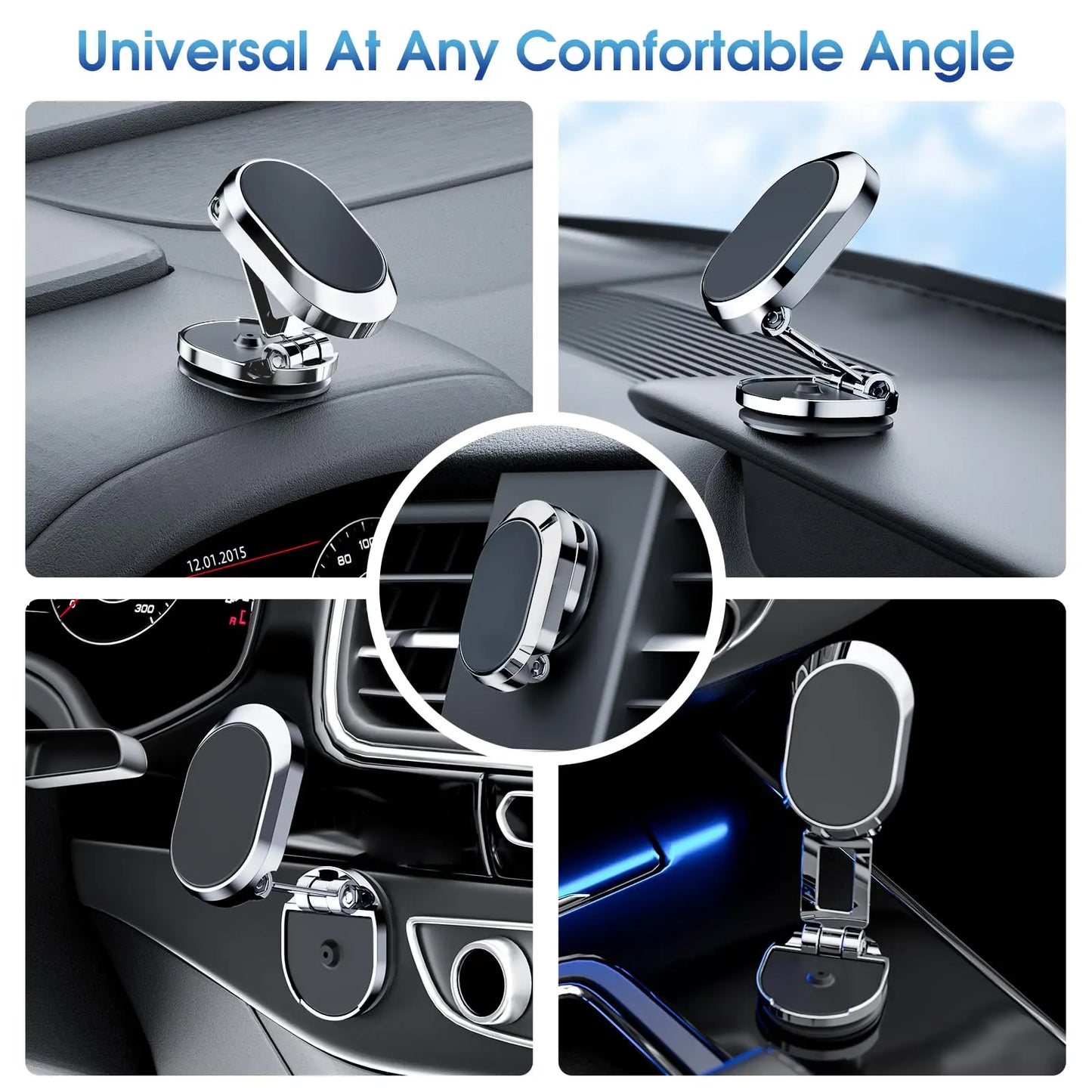 Soporte magnético para teléfono de coche, soporte magnético para teléfono inteligente, GPS, plegable, para iPhone 14, 13, 12, 11, Samsung y Xiaomi, 1080 