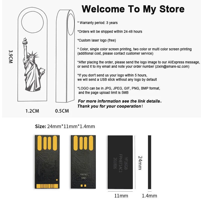 10 Uds Pen Drive de Metal 64GB 128GB logotipo gratuito unidad Flash USB 32GB disco Flash 16GB 8GB 4GB 2GB 1GB memoria Stick 512MB envío gratis 