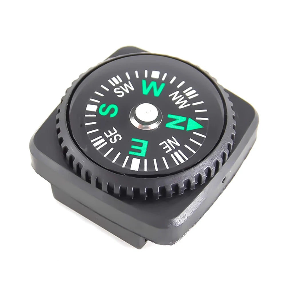 10pcs/lot Mini Wristband Compass Portable Detachable Compass Outdoor Camping Hiking Travel Emergency Survival Navigation Tool