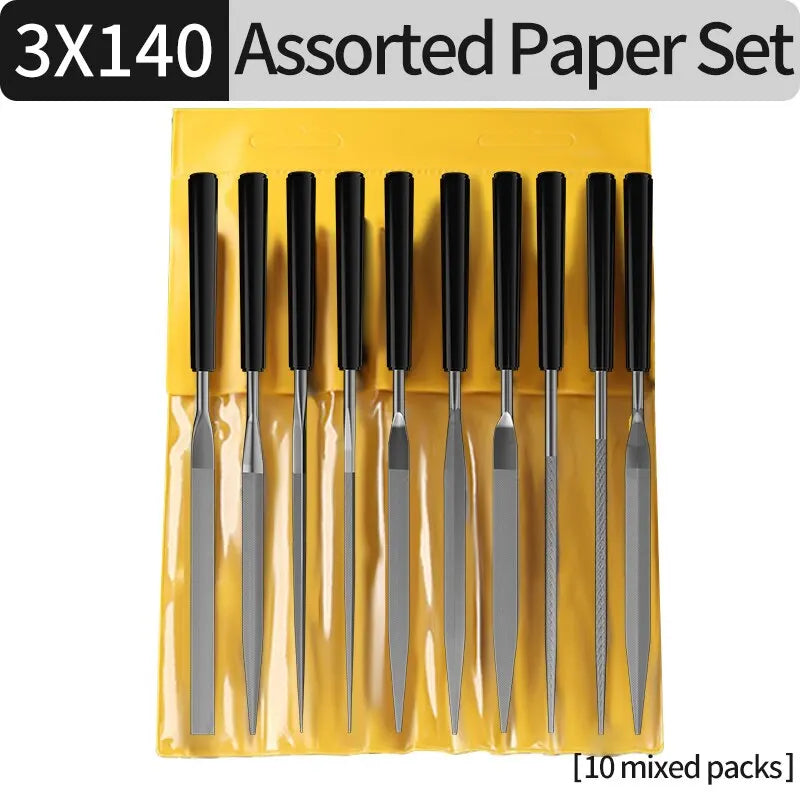 10pcs/set Metal Needle File Set Wood Rasp Metal Polishing Hand FileTools Steel Rasp Needl Filing For Metal Glass Stone Wood Carv