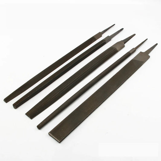 Limas metálicas de acero con alto contenido de carbono T12 de 150-400mm, escofinas triangulares, cuadradas, planas, redondas, limas semicirculares para instaladores metalúrgicos y carpintería 