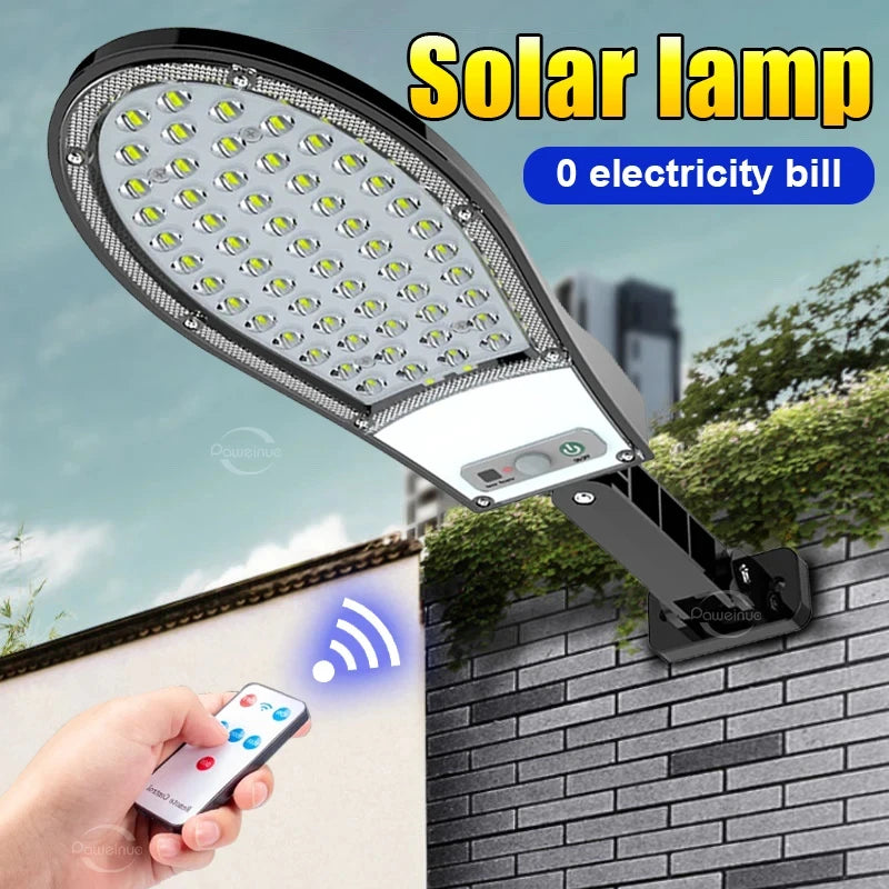 Luz Solar LED para exteriores, potente lámpara Solar de pared para jardín, Sensor de movimiento, luces solares, lámpara de calle impermeable, 46/57Led, 1 ud. 