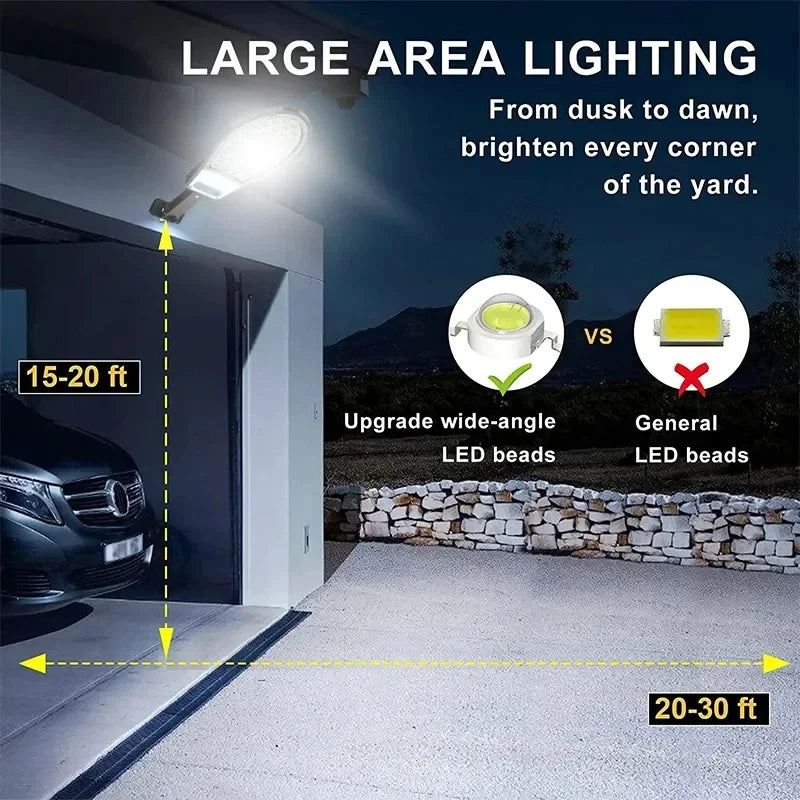 Luz Solar LED para exteriores, potente lámpara Solar de pared para jardín, Sensor de movimiento, luces solares, lámpara de calle impermeable, 46/57Led, 1 ud. 