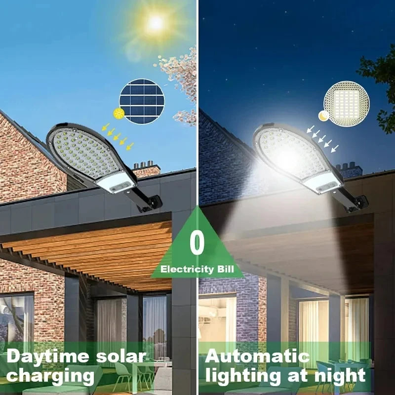 Luz Solar LED para exteriores, potente lámpara Solar de pared para jardín, Sensor de movimiento, luces solares, lámpara de calle impermeable, 46/57Led, 1 ud. 