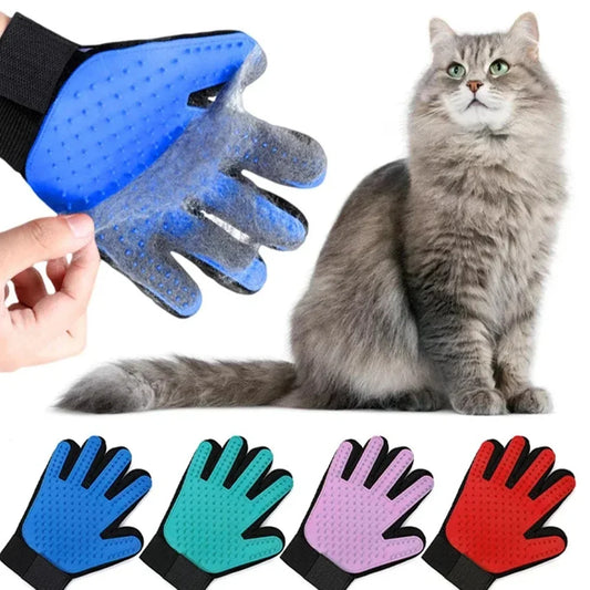 Guantes para quitar el pelo de gato, limpieza de belleza para mascotas, aseo, masaje efectivo, peines para perros, cepillo flotante, 6 colores, 1 ud. 