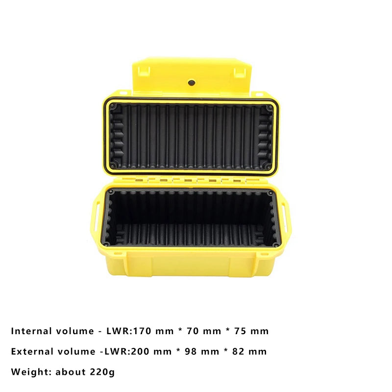 1PC Portable Large Professional Waterproof Box Shockproof Compression Storage Box With Shock Cushion EDC Outdoor Accessories