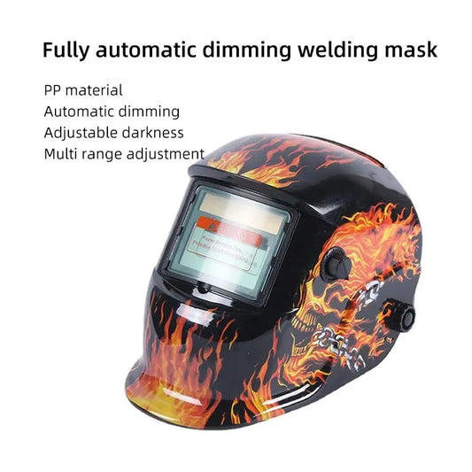 Máscara de Soldadura Solar automática, casco de soldadura desgastado, resistente a altas temperaturas, máscara protectora para soldar, 1 ud. 