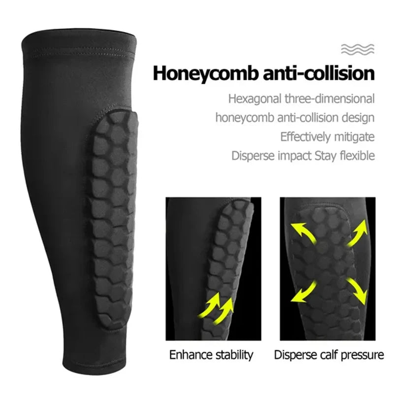 1Pcs Soccer Shin Guards Shin Pad for Kid Youth Adult,Calf Compression Sleeve with Honeycomb Pad,Support for Shin Splint Baseball