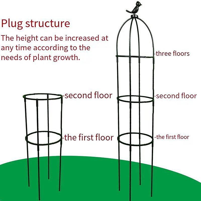 1Set Climbing Plant Trellis Garden Support Cages For Flowers Plants Support Frame Trellis Climbing DIY Flower Vines Pot Stand