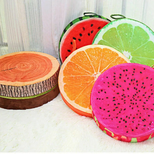 Cojines decorativos para silla de jardín, funda para suelo con forma de fruta, decoración redonda, almohadas decorativas de un solo patrón para sofá, 1 ud. 