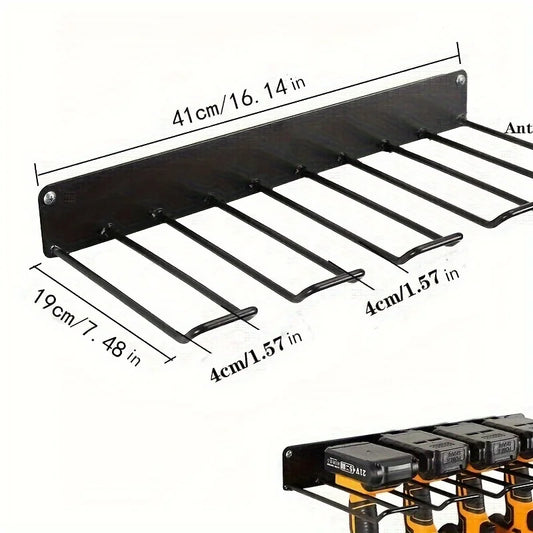 Estante de pared para herramientas eléctricas, organizador de herramientas eléctricas de alta resistencia, estante para herramientas, taladro, estante de almacenamiento para montar en pared, 1 ud. 