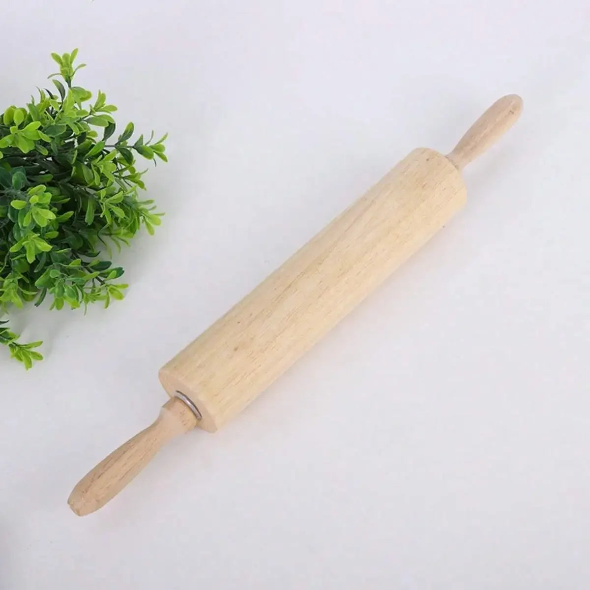 Rodillo de madera de 42cm de largo para cocina, rodillo para masa, 1 ud. 