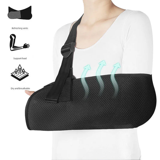 1x Adjustable Breathable Arm Sling Universal Support Shoulder Strap Brace Immobilizer Wrist Elbow Forearm Support Brace Strap