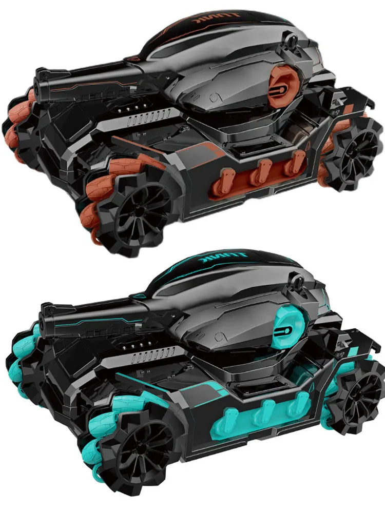 2,4G bomba de agua RC tanque RC coche luz música dispara juguetes para niños vehículo rastreado Control remoto tanques de guerra tanques de radiocontrol 