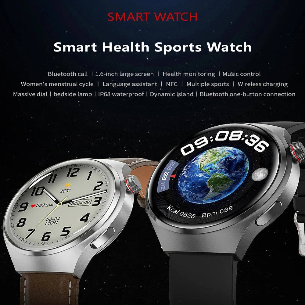 2023 New For Huawei GT4 Pro Smart Watch Men IP68 NFC GPS Tracker AMOLED 466*466 HD Screen Heart Rate Bluetooth Call SmartWatch