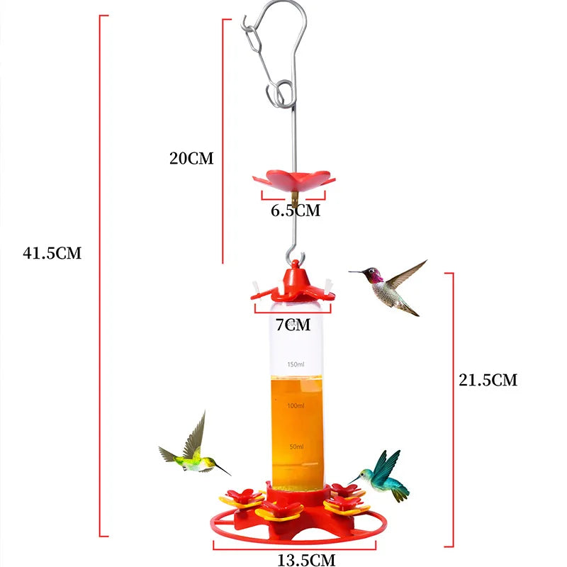 2024 New Hummingbird Drinker Feeder Outdoor Hanging Bird Feeder Easy To Clean Ant Proof Yard Garden Decoration Bird Feeder House