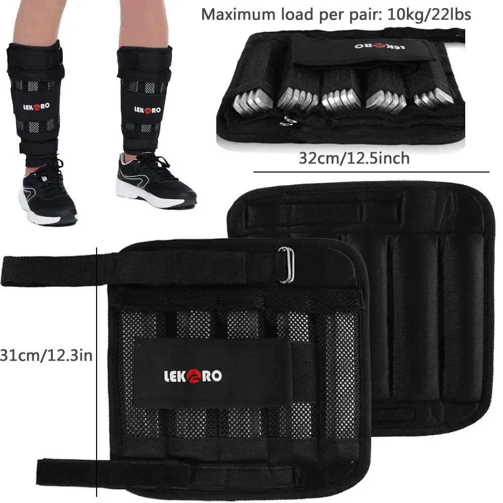 Traje de entrenamiento con pesas ajustable, 20kg, bolsa vacía, chaleco para correr, entrenamiento de fuerza de manos y pies, ropa de entrenamiento físico 