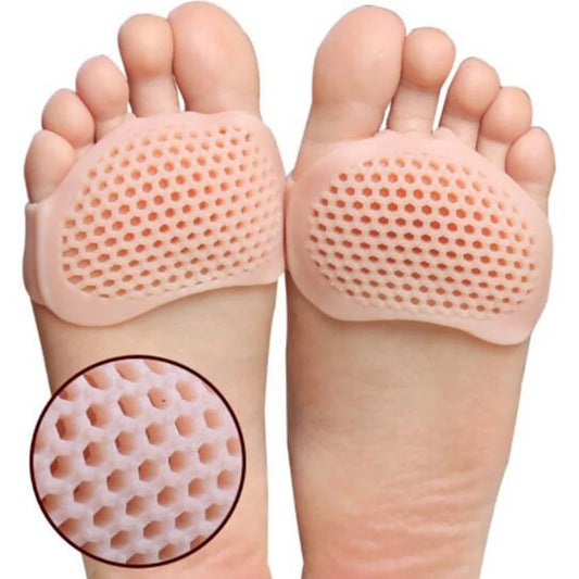 Almohadillas metatarsianas de silicona, separador de dedos para aliviar el dolor, almohadillas ortopédicas para masaje de pies, calcetines en la parte delantera, herramienta para el cuidado de los pies, 2 uds. 