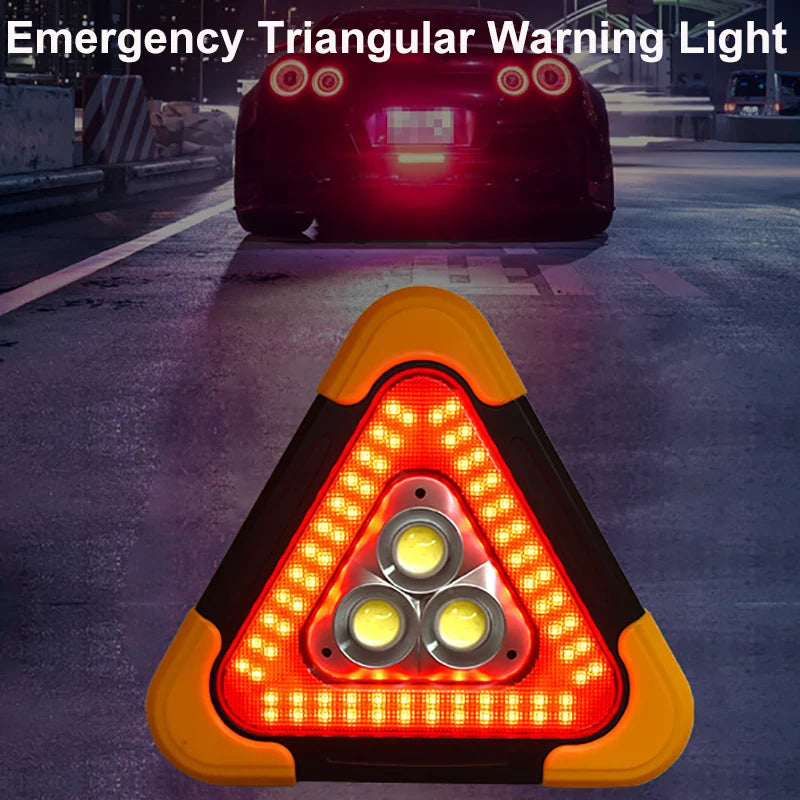 Luz de advertencia Triangular de emergencia Solar 3 en 1, lámpara de alarma de avería de emergencia de seguridad, luz Solar portátil para acampar y trabajar 