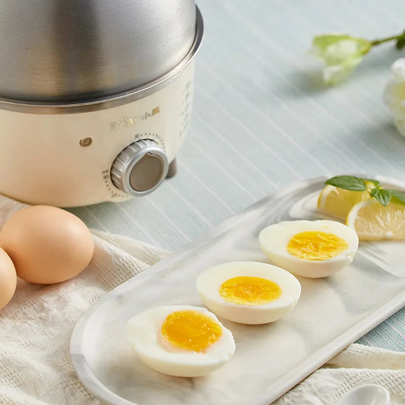 Hervidor de huevos eléctrico de 360W, máquina de desayuno, vaporera multicópica, cocinas automáticas para huevos, cocina al vapor para natillas y huevos para el hogar con temporizador 