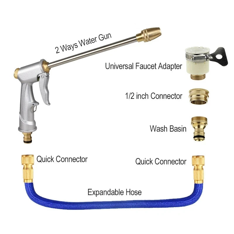 3 veces más grande con pistola de agua de alta presión, manguera, pistola de agua para lavado de autos 