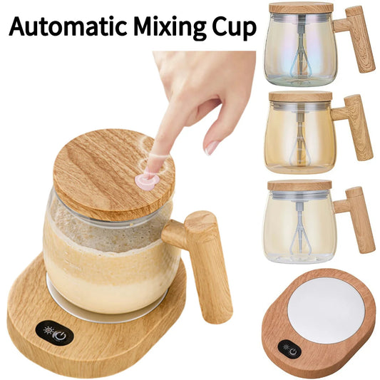 Mini licuadora portátil de 400ml para cocina o cafetería, mezclador de té, máquina mezcladora eléctrica automática para cocina, taza mezcladora para leche con Chocolate caliente 