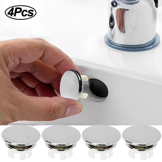 4 Uds. Tapa de desbordamiento de agujero de fregadero de plástico para cocina, baño, embellecedor de lavabo, tapa de drenaje de baño, lavabo, lavabo, tapón de anillo de desbordamiento redondo 