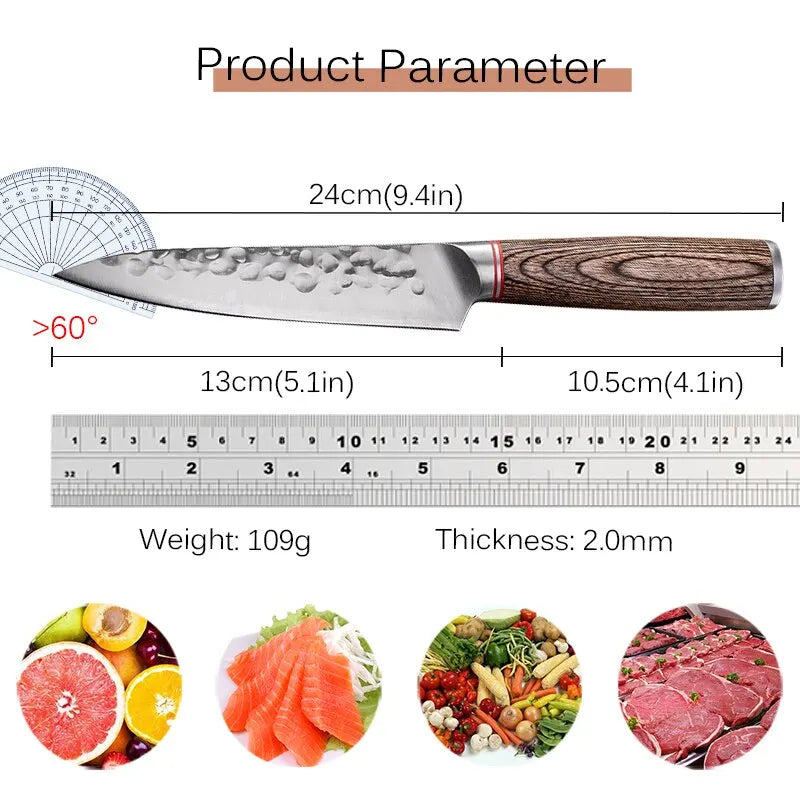 Cuchillo de cocina de 5,5 pulgadas, cuchillo de fruta de acero inoxidable, utilidad para pelar tomate, carne, cuchillo forjado para deshuesar, herramientas de cocina, utensilios de cocina 