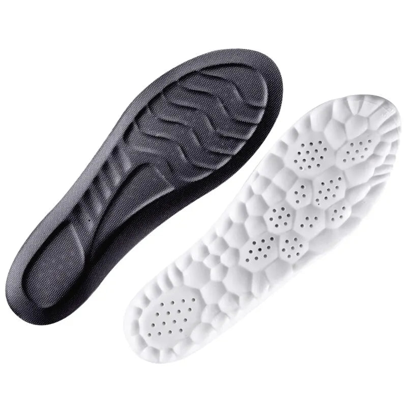 Plantillas deportivas 5D para zapatos, plantilla suave de PU para correr para pies, transpirable, absorción de impacto, suela de zapato, soporte ortopédico para arco 