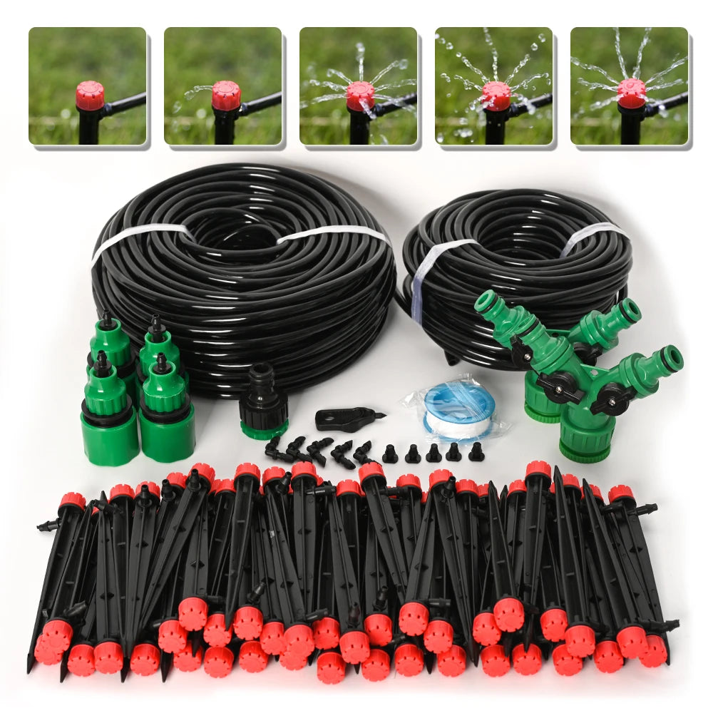 5M-60M Hose Drip Irrigation System Plant Watering Set 360 Degree Adjustable Drippers For Irrigation Garden Watering System