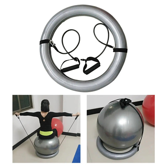 65/75cm Yoga ejercicio pelota estabilidad anillo inflable bola silla soporte