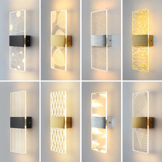 Acrylic Indoor Wall Lamp 6W LED Wall Light Modern Nordic Sconce Lamps Balcony Aisle Bedside Lights For Home Decoration AC85-265V