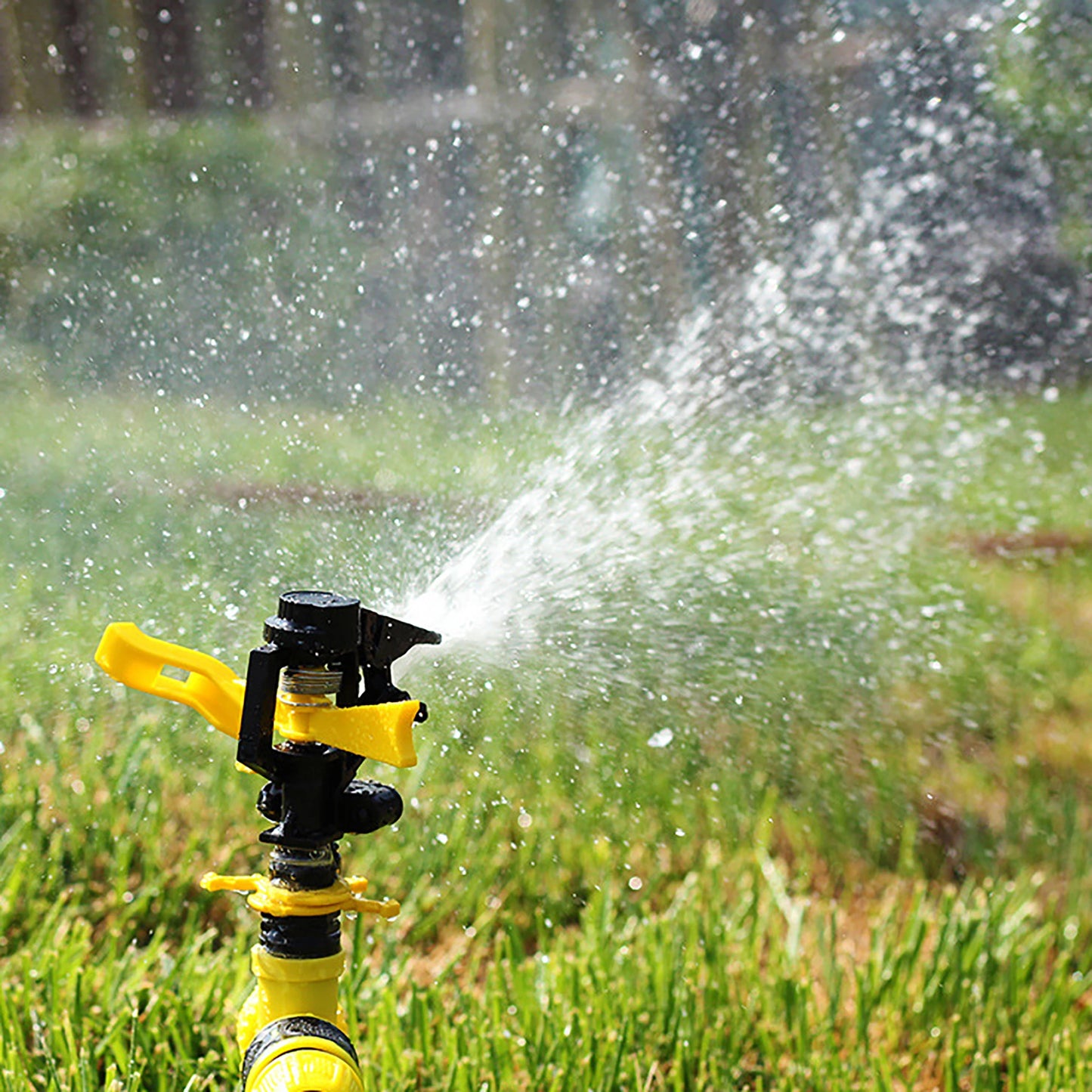 Adjustable Spiked Rocker Impact Sprinkler Garden Agriculture Watering Nozzle Lawn Irrigation Watering 360 Degrees Rotary Jet