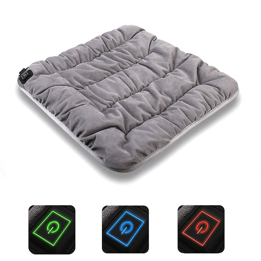 Almohadilla calefactora eléctrica con temperatura ajustable, cojín para silla, cuerpo de mascota para coche, calentador de invierno, manta de 3 niveles, cómoda para gatos y perros, 10W 