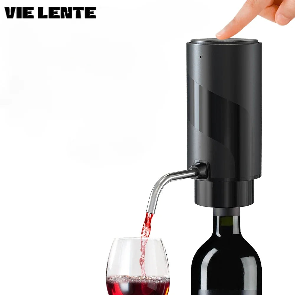 Decantador de vino automático, dispensador aireador, recargable, un toque, dispensador de licor de whisky eléctrico, juego de accesorios para Bar y fiesta 