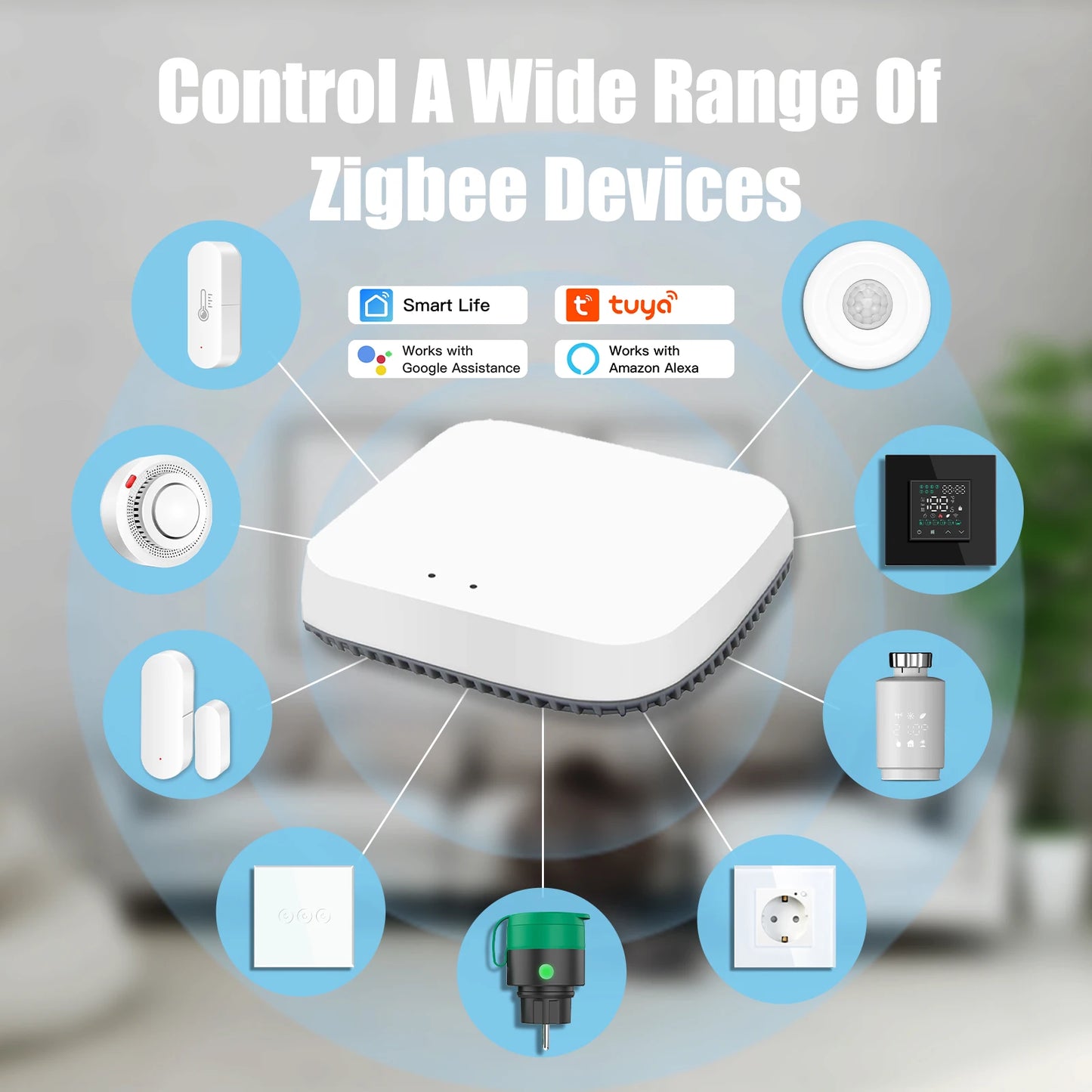 BSEED Tuya Smart Zigbee Hub Gateway Home Bridge Intelligent Devices Remote Controller Support Smart Life Google Home App