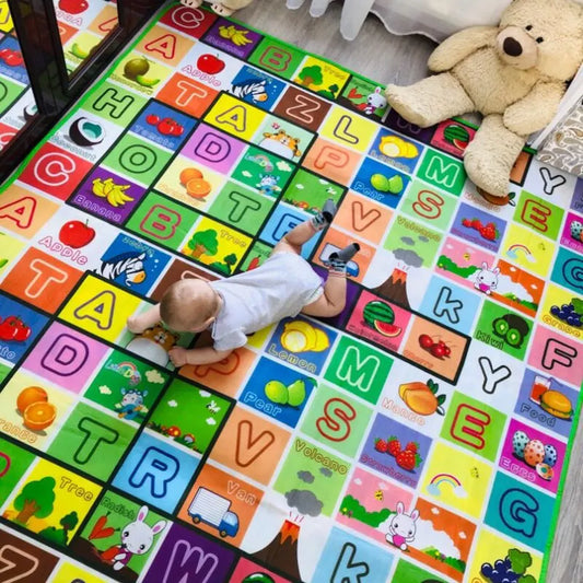 Alfombra de juegos para bebés, alfombra estampada de doble cara de 180x120cm, juguetes educativos para niños, alfombra para gatear, juego de actividades, suelo de espuma para gimnasio 