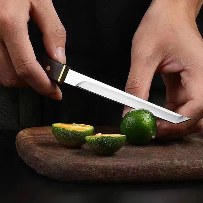 Cuchillo multiusos para barbacoa, cuchillo para cortar pescado, fruta, carne, mango de plástico, cuchillos de cocina, cuchillo afilado para deshuesar carnicero y Chef, cuchillo para carne 