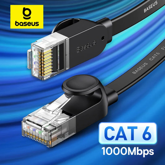 Cable Ethernet Baseus Cat 6, Cable Lan plano Cat6 de 1M, Cable de conexión de red RJ45 para PS, PC, módem, enrutador, liquidación