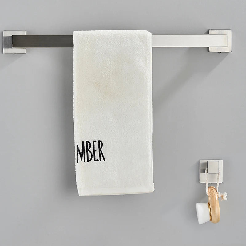 Juego de accesorios de baño de níquel cepillado, toallero de acero inoxidable 304 de 60cm/45cm, gancho para colgar barra de toalla de 40cm, soporte de papel