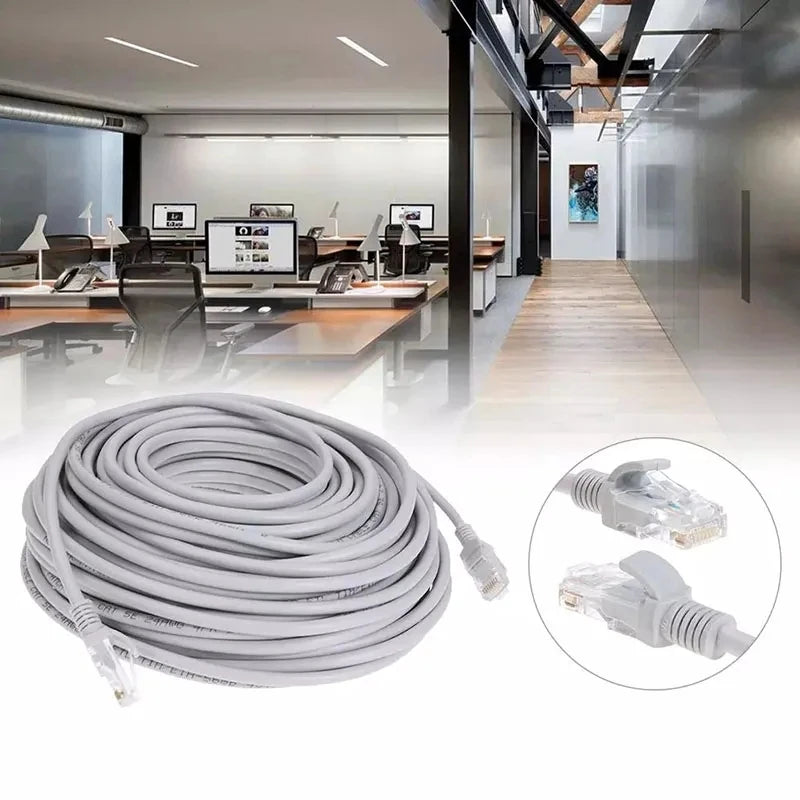 高速度以太网线 Cat5e RJ45 红色 LAN 线缆 线缆 跳线，1M/5M/10M/15M/20M/30M/50M