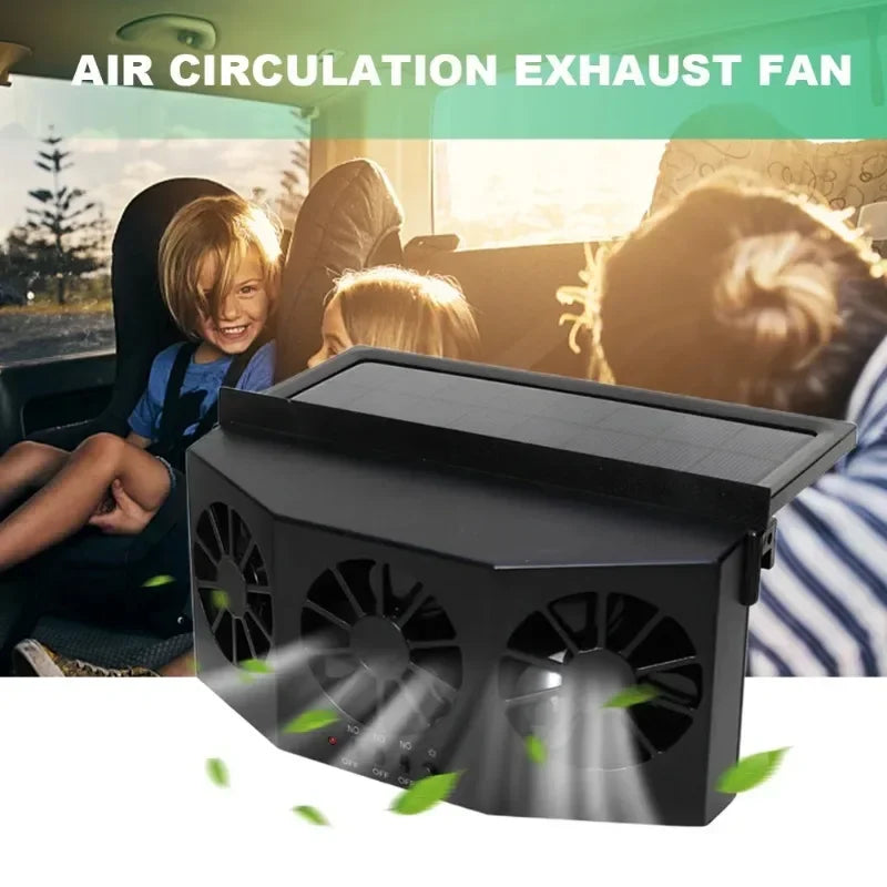 Ventilador de refrigeración para coche, Enfriador de aire Solar eléctrico de 3 cabezales, radiador de ventilación de carga, purificadores de asiento delantero para vehículo, camión y SUV 