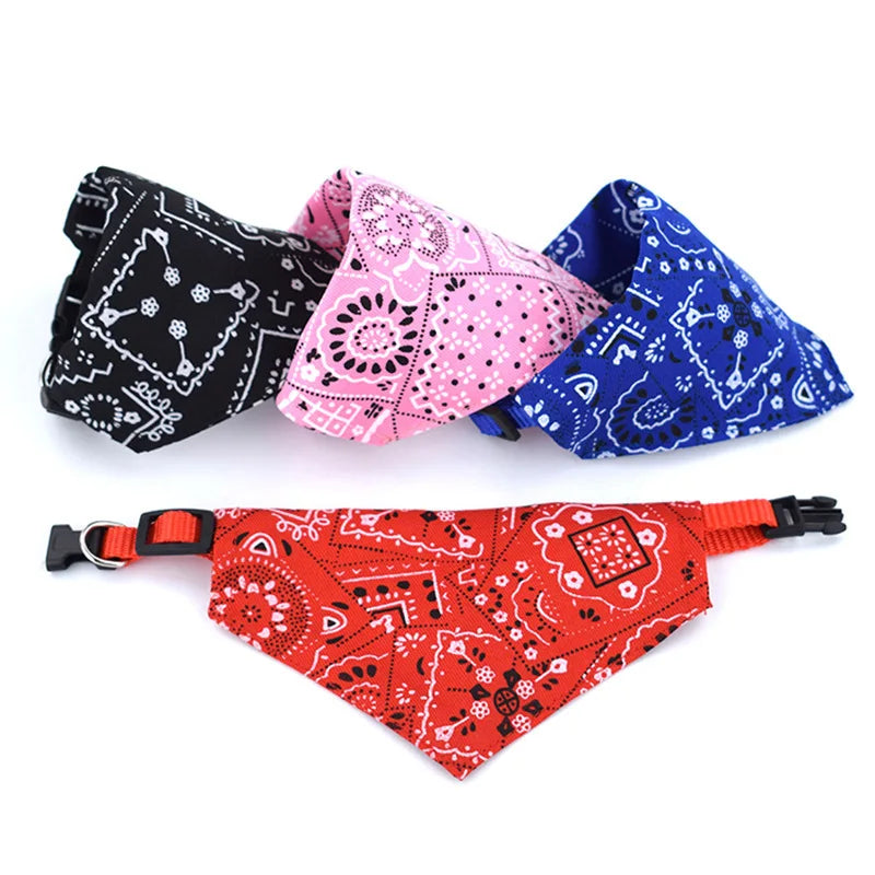 Collar de gato encantador ajustable S/M/L tamaño perro gato corbata mascota Triangular Saliva pañuelo para lazo perro Bandana Collar con cuero PU 