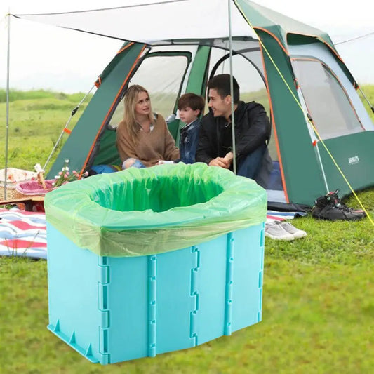 Urinario plegable portátil de viaje para niños y adultos, asiento móvil para acampar, senderismo, viajes de larga distancia, suministros al aire libre 