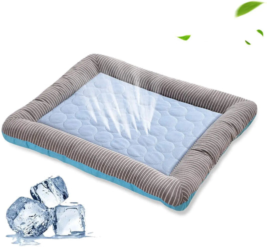 Almohadilla refrescante para cama para perros, gatos, cachorros y gatitos, manta fresca para mascotas, Material de seda helada, suave para dormir en verano, rosa, azul, transpirable 